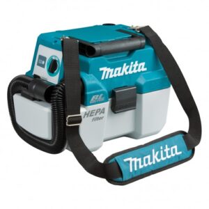 The DVC750LZX1 is a versatile 18V Brushless Wet/Dry Dust Extractor by Makita, designed for efficient cleaning and debris removal in a variety of conditions.