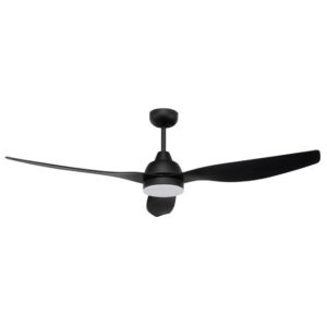 An image of a 20918/06 - black Bahama Smart 52" WIFI ceiling fan in front of a white background.
