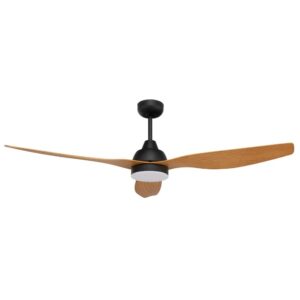 An image of a 20918/51 - Charcoal/Maple coloured Bahama WIFI ceiling fan in front of a white background.
