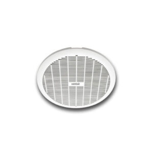 An image of a white, round Gyro Exhaust Fan in front of a white background.